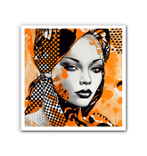 Abstract sketch symmetry art on wrapped canvas